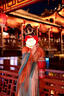 閃動(dòng)少女（SHANDONGSHAONV）異域風(fēng)漢服一夢(mèng)敦煌敦煌飛天重工日?？畲汤C西域少女 A012夢(mèng)敦煌頭紗[單件] S 曬單實(shí)拍圖