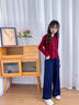 女童套裝春秋款2025新款洋氣兒童時髦大童秋裝休閑運(yùn)動兩件套秋季 紅色（上衣加褲子） 150 曬單實(shí)拍圖
