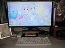 CHERRY櫻桃PIXIU98客制化鍵盤 藍(lán)牙三模無線RGB 熱插拔 LCD顯示屏 游戲鍵盤 兼容WIN/MAC 冰焰藍(lán) 紅軸 曬單實(shí)拍圖