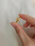 中國黃金（CHINA GOLD）愛(ài)心黃金戒指女足金雙心結求婚戒子生日禮物送女友老婆結婚紀念實(shí) 精美禮盒【請勿拍】 曬單實(shí)拍圖