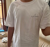 回力（Warrior）純棉t恤男夏季新款重磅運(yùn)動(dòng)上衣男士潮流短袖寬松體恤 白色 L 曬單實(shí)拍圖