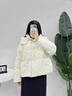 鴨鴨【都市靜奢系列】新中式流蘇羽絨服女短款冬2025最新款小個(gè)子外套 米色 M (160) 曬單實(shí)拍圖