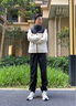 鴨鴨（YAYA）時(shí)空道宇系列羽絨服女短款2025秋冬新款立領(lǐng)撞色情侶男面包服外套 熊貓色 M （建議110-130斤） 曬單實(shí)拍圖