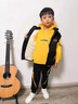 G.DUCKKIDS童裝男童套裝秋冬季加絨加厚大兒童服裝男孩冬裝衛衣棉馬甲三件套 黑色三件套 150 建議身高140-150cm11-12歲 曬單實(shí)拍圖