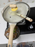 炊大皇 炒鍋 麥飯石色不粘鍋多功能少油煙炒菜鍋平底28cm 電磁爐通用 曬單實(shí)拍圖