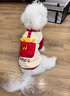 阿莫爾狗狗衣服秋冬款可牽引雪納瑞貓咪冬季比熊泰迪博美寵物小型犬冬天 紅白薯條可牽引衣 XS 曬單實(shí)拍圖