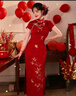 聽(tīng)月小筑【紅袖添香】原創(chuàng  )女春夏婚服敬酒服國風(fēng)新中式旗袍連衣裙 旗袍 現貨 L 曬單實(shí)拍圖