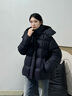 波司登（BOSIDENG）25新款羽絨服女短款90絨泡芙時(shí)尚百搭冬季厚款保暖外套B250243104 幻夜黑-自然光8633 S 160/84A 體重約110-125斤 曬單實(shí)拍圖