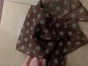 波點(diǎn)絲巾女裝飾脖子秋冬百搭絲帶配飾韓系搭配包包襯衫絲帶飄帶 咖色波點(diǎn)絲巾（約150*20） 曬單實(shí)拍圖