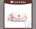 南途Cow& Kitty精致甜美小方包女新款輕奢小眾時(shí)尚印花單肩可愛斜挎包 8020櫻花粉 曬單實(shí)拍圖