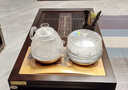 金灶（KAMJOVE）茶盤(pán)帶燒水壺一體皇庭玉石茶臺 茶具泡茶器全套全自動(dòng)泡茶 R-190T 搭配H-K9黑色、功夫茶具、茶水桶 曬單實(shí)拍圖