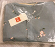 北極絨中老年人純棉家居服女印花睡衣寬松七分袖九分褲夏季薄款短袖短褲 洋蘭色套裝（七分袖+九分褲） 2XL （建議120-140斤） 曬單實(shí)拍圖