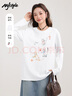 MJ STYLE純棉長(cháng)袖T恤女2025年秋季新款美式正肩圓領(lǐng)寬松內搭打底衫上衣 曬單實(shí)拍圖