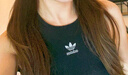 adidas簡約舒適自帶胸墊運動背心女裝夏季新款阿迪達斯官方三葉草   黑色   XL 曬單實拍圖
