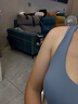 徽昂運動(dòng)套裝女瑜伽服跑步健身服速干衣拼色內衣短褲背心五分褲藍M 曬單實(shí)拍圖