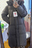 坦博爾【高充絨鵝絨】羽絨服女中長(cháng)款脫卸帽秋冬保暖外套TBF530858D 烏鵲灰 S (160) 曬單實(shí)拍圖