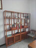 犇貝新中式實(shí)木博古架茶室多寶閣展示架古董架辦公室玄關(guān)柜書(shū)架置物架 單個(gè)四方 進(jìn)口橡木胡桃色 曬單實(shí)拍圖