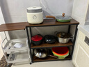 喻品置物架落地小推車零食架子客廳收納架廚房儲物架層架ZW257三層白 曬單實拍圖
