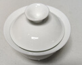 羊脂玉白瓷功夫茶具全套蓋碗茶杯品茗杯陶瓷復古茶具 125ml蓋碗 禪定 曬單實(shí)拍圖