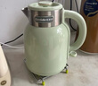 格來(lái)德（Grelide）燒水壺多段保溫調溫電熱水壺1.5L無(wú)縫內膽恒溫壺304不銹鋼電水壺開(kāi)水壺煮水壺D2315E-象牙白 曬單實(shí)拍圖