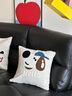 優(yōu)只可愛(ài)卡通抱枕簡(jiǎn)約沙發(fā)抱枕套兒童房飄窗靠枕ins抱枕腰枕床上靠墊 多巴胺大鼻子狗正方45x45cm 0cm*0cm 含枕芯 曬單實(shí)拍圖