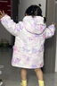 巴拉巴拉童裝女童棉服兩件套秋冬裝兒童寶寶防水印花連帽外套精致潮流戶外 紫色調(diào)00377 90 曬單實(shí)拍圖