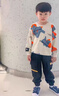 G.DUCKKIDS品牌童裝男童秋裝套裝男孩衣服中大兒童春秋季衛衣褲子運動(dòng)兩件套 MS2058 藍桔色 160 碼建議身高145-155厘米 曬單實(shí)拍圖