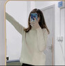 SXMM國際一線(xiàn)品牌羊絨衫女100%2025冬季高領(lǐng)女毛衣打底衫內搭針織衫 米白色(國際倉發(fā)貨+禮盒) L 【110-120斤】 曬單實(shí)拍圖