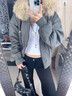 億梵莎棉服女2025新款冬季美式復古新潮流派克加厚羽棉襖絨服女工裝外套 灰綠色 均碼 （可聯(lián)系客服備注碼數(shù)） 曬單實拍圖