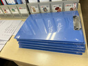 【10個(gè)裝】西瑪a4書(shū)寫(xiě)板夾 金屬?gòu)?qiáng)力文件夾板 多功能寫(xiě)字塑料墊板學(xué)生寫(xiě)生菜單夾 防滑夾板辦公文具 【10個(gè)裝】A4平頭夾-藍(lán)色 曬單實(shí)拍圖