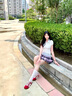CAMILA KSENIA小c&k德訓(xùn)鞋女2025新款夏季運動鞋百搭平底板鞋真皮阿甘鞋子 紅色 37 曬單實拍圖