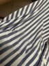 無印良品（MUJI）女式?jīng)龈须p層紗織短袖睡衣套裝女士家居服女款25年夏季涼感物語 藏青色豎條紋 S -M(上裝160/84A下裝160/66A) 曬單實(shí)拍圖