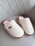 邦帛世情侶棉拖鞋男女冬季加絨保暖室內居家外穿毛絨地板拖棉鞋月子鞋 情侶毛絨拖【白色】 3cm 36-37 (適合35-36碼) 曬單實(shí)拍圖