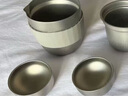 縱歡純鈦快客杯一壺三杯戶(hù)外便攜式旅行茶具套裝功夫茶具鈦合金泡茶器 純鈦雙層泡茶壺+臥足小茶杯 3個(gè) 曬單實(shí)拍圖