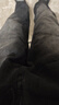 Homlean美式水洗牛仔褲男春夏高街痞帥寬松直筒闊腿長褲子HS05黑灰L 曬單實拍圖