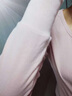 FitonTon秋衣秋褲女薄款純棉保暖內衣套裝7A抗菌圓領(lǐng)棉毛衫褲 粉色 L 曬單實(shí)拍圖