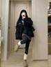 浪莎加絨高腰打底褲女外穿秋冬季蠶絲條紋純棉加厚卡拉絨褲保暖秋褲 曬單實(shí)拍圖