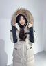 QYGY東北加厚白鵝絨羽絨服女長(cháng)款過(guò)膝新款超厚極寒工裝毛領(lǐng)派克服外套 女士燕麥色 真貉子大毛領(lǐng) M  90鵝絨420g（建議100-123斤） 曬單實(shí)拍圖