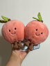 Jellycat趣味雙葉桃子毛絨玩偶可愛(ài)食物水果公仔娃娃生日新婚禮物 粉色 One Size 曬單實(shí)拍圖