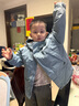 戴維貝拉（DAVE＆BELLA）冬裝兒童工裝外套女童連帽上衣小童羽絨服男寶寶衣服秋冬新年童裝 煙藍色 110 cm（建議身高100-110cm） 曬單實(shí)拍圖