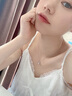 唯一（Winy）999純銀項鏈女2025新款一克拉莫桑鉆吊墜生日禮物送朋友老婆首飾 曬單實(shí)拍圖