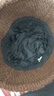 叮咚小格羊羔毛漁夫帽大頭圍韓系百搭顯臉小帽子女秋冬新款加厚保暖水桶帽 深咖色 均碼可調節（54-58cm） 曬單實(shí)拍圖