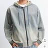 杰克·瓊斯（JACK&JONES）男生2025年秋季牛仔夾克連帽做舊水洗外套美式復古上衣225357002 E40淺牛仔藍 L （180） 曬單實(shí)拍圖