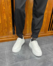 薩拉維夫新款網(wǎng)面透氣小白鞋男夏季新款低幫軟底板鞋潮鞋高爾夫鞋 白色 38 曬單實(shí)拍圖