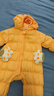 巴拉巴拉童裝嬰兒輕薄連體衣羽絨服連體衣冬裝寶寶爬服兒童衣服男童女童 橙黃31373 80cm 曬單實(shí)拍圖