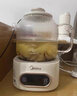 美的（Midea）花漾0膠水全玻璃全自動(dòng)養(yǎng)生壺 辦公室多功能煮茶壺 燒水壺恒溫電熱水壺煮茶器花茶壺1L YS10B101 曬單實(shí)拍圖