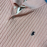 【阿瑪尼制造商】早秋新品天絲小馬刺繡針織衫短袖女士POLO打底衫 深粉-XL L （110-125斤） 曬單實(shí)拍圖