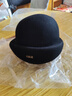 PTAH帽子女秋冬季新款小禮帽貝雷保暖羊毛呢氈禮帽百搭時(shí)尚復古盆帽 黑色 曬單實(shí)拍圖