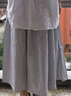 無(wú)印良品（MUJI）女式 漢麻棉輕便長(cháng)裙 長(cháng)半身裙女裙子 25年夏季女裝 BE1VBC5S 灰色條紋 M （160/66A） 曬單實(shí)拍圖