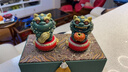 BOSSY故宮風(fēng)文創(chuàng)招財石獅子一對好事發(fā)生創(chuàng)意工藝品擺件公司個人伴手禮 好事發(fā)生一對【彩金】+底座+禮盒 曬單實拍圖